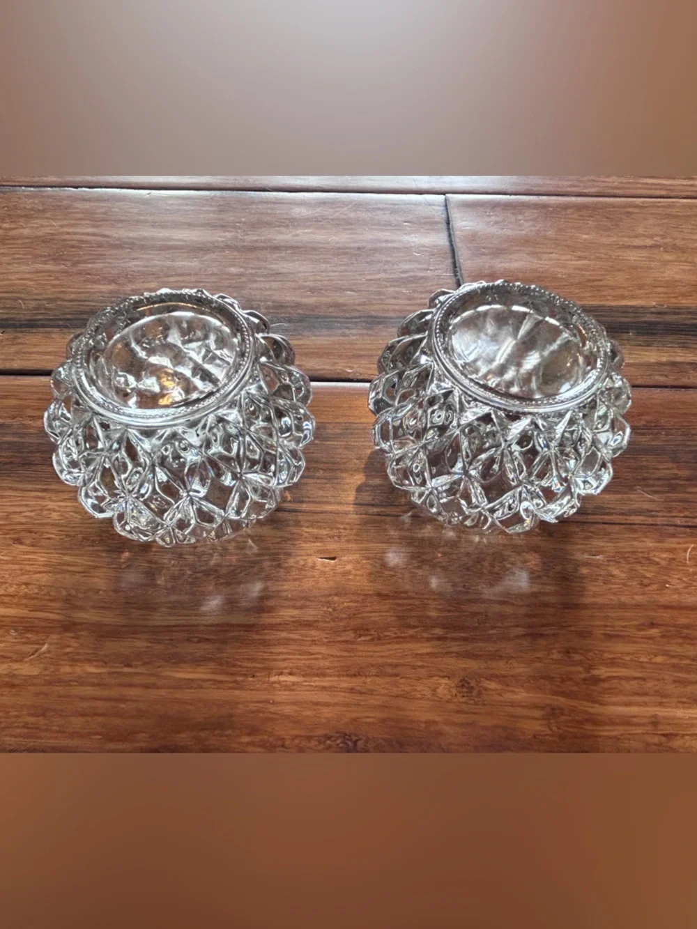 PartyLite Rockport Pair glass votive holders. Set of 2. Excellent condition. - Picture 5 of 6